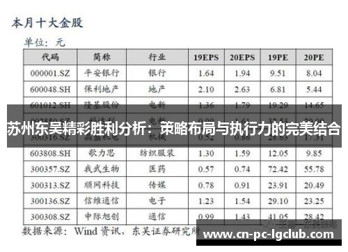 苏州东吴精彩胜利分析：策略布局与执行力的完美结合